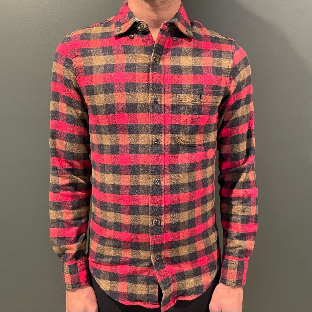 J.Crew Flannel Shirt with Suede Elbow Patch